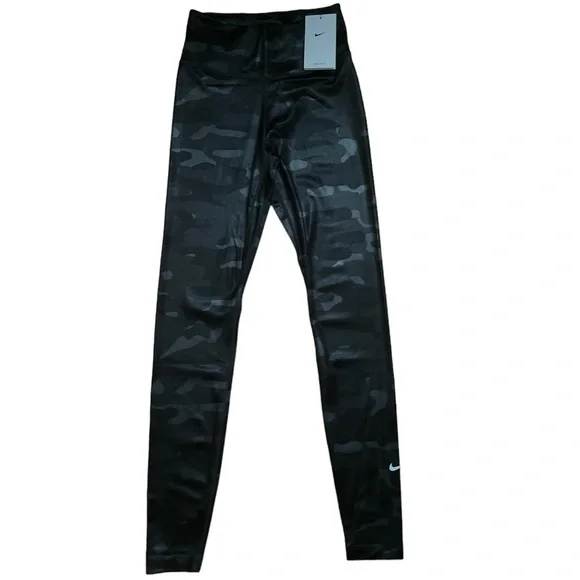 Brand New Nike Leggings Black/Gray Camo Print Women’s Size XS - Main Image